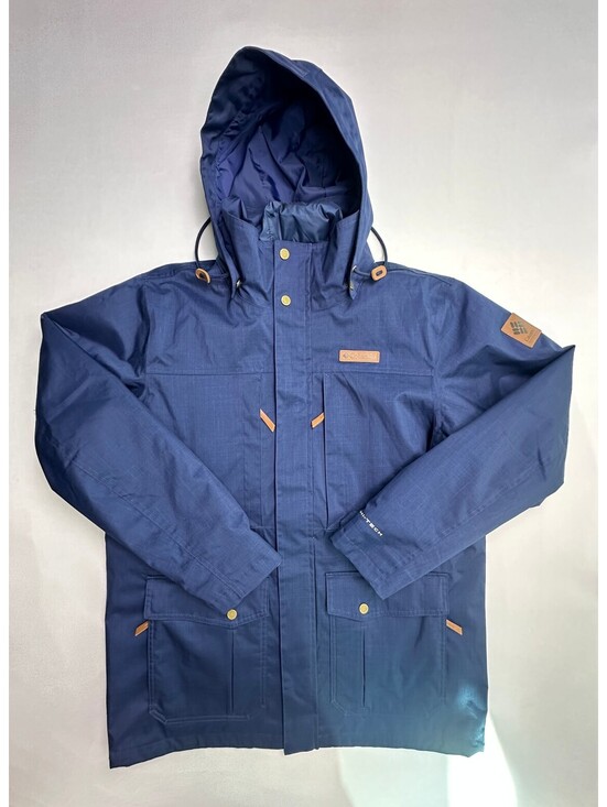Columbia Other - Columbia Interchange Omni-Tech Blue Hooded Jacket L NWOT